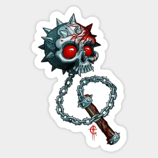 Vampire Skull Mace Sticker